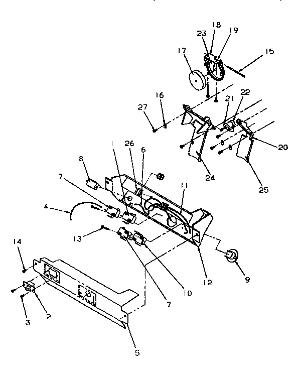 Ice And Water Cavity Diagram and Parts List for SSD25SL-P119042WL  Amana Refrigerator