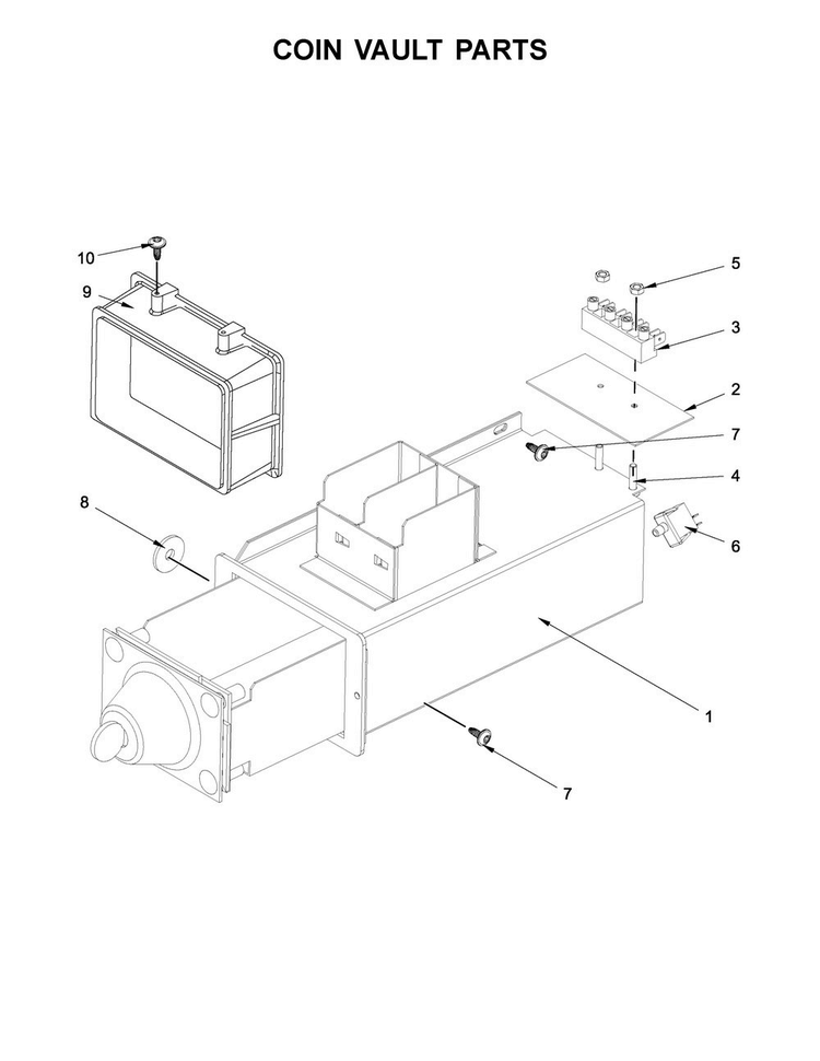 Coin Vault Parts Diagram and Parts List for MXS65PDATS  Maytag Washer