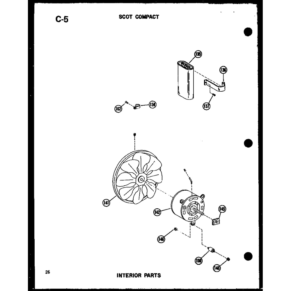 Interior Parts (13-3mw/P54974-21r) 2 Diagram and Parts List for 113-5N P54975-61R Amana Air Conditioner