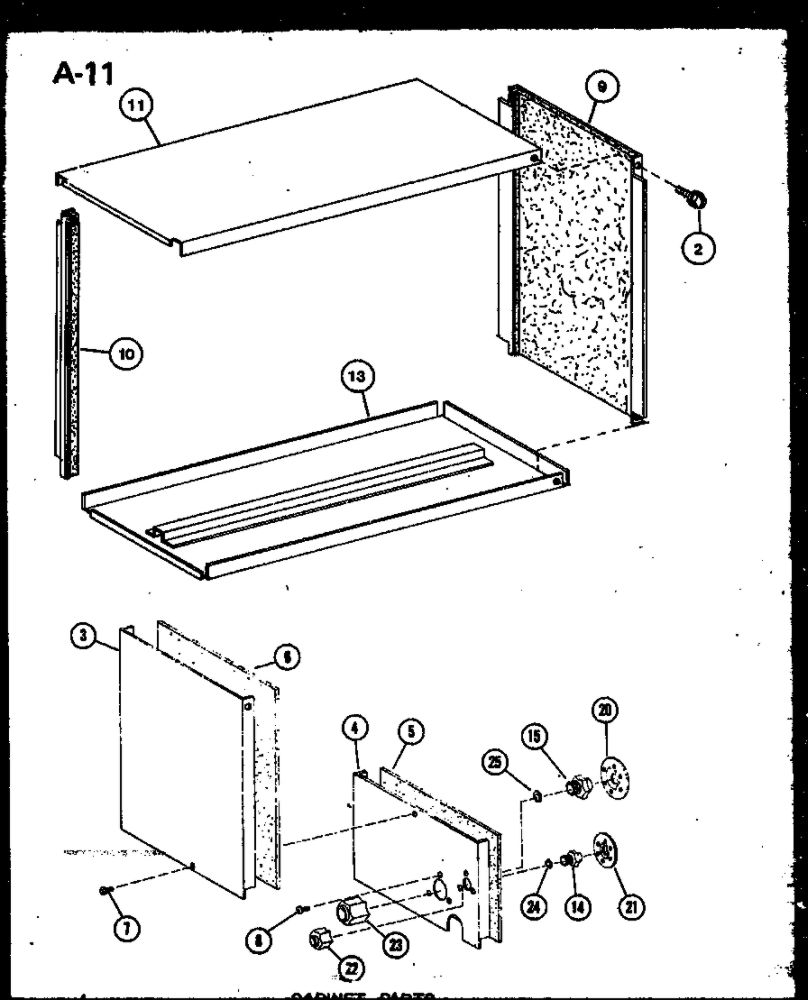 Cabinet Parts Diagram and Parts List for SCFC30HOH-A P68598-10C Amana Air Conditioner