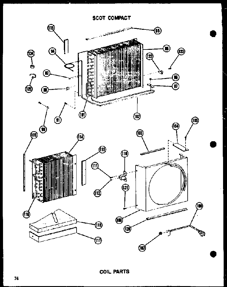 Coil Parts Diagram and Parts List for 10-2NM P54974-2R Amana Air Conditioner