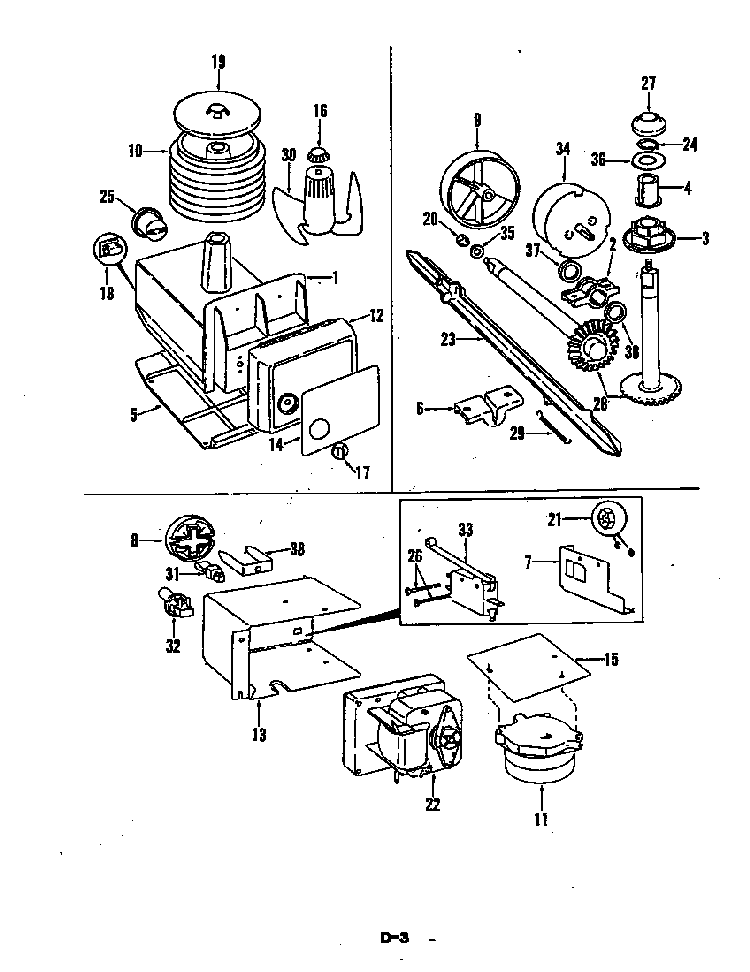 Ice Cream Maker Diagram and Parts List for CRC24EA-3AI-5M75A  Magic Chef Refrigerator