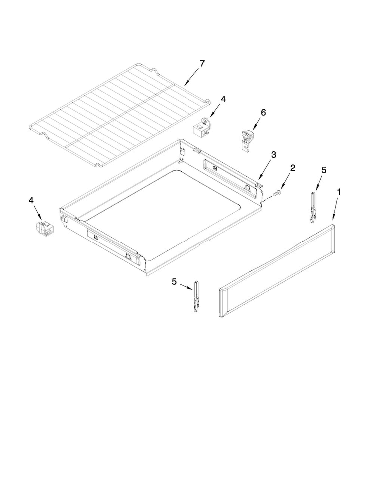 Drawer And Rack Parts Diagram and Parts List for MER8775AB0  Maytag Range
