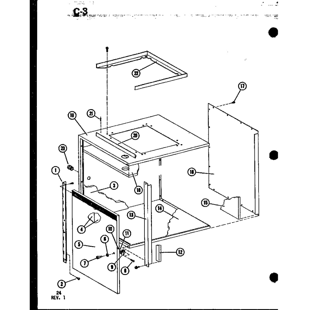 Diagram 1 Diagram and Parts List for BBC3610M-B P67346-6C Amana Air Conditioner