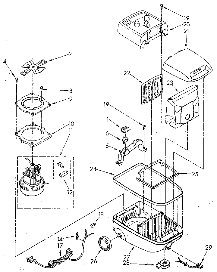 Base Assembly Diagram and Parts List for 1162020080  Kenmore Canister Vacuum