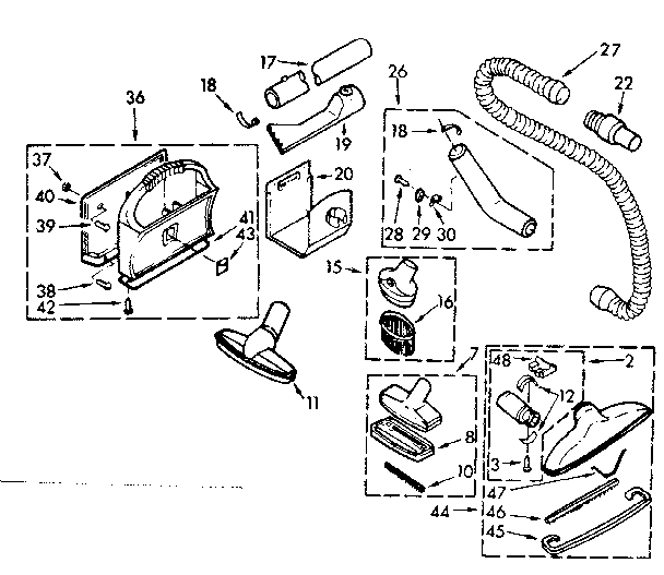Attachment Parts Diagram and Parts List for 11640524  Kenmore Central Vacuum