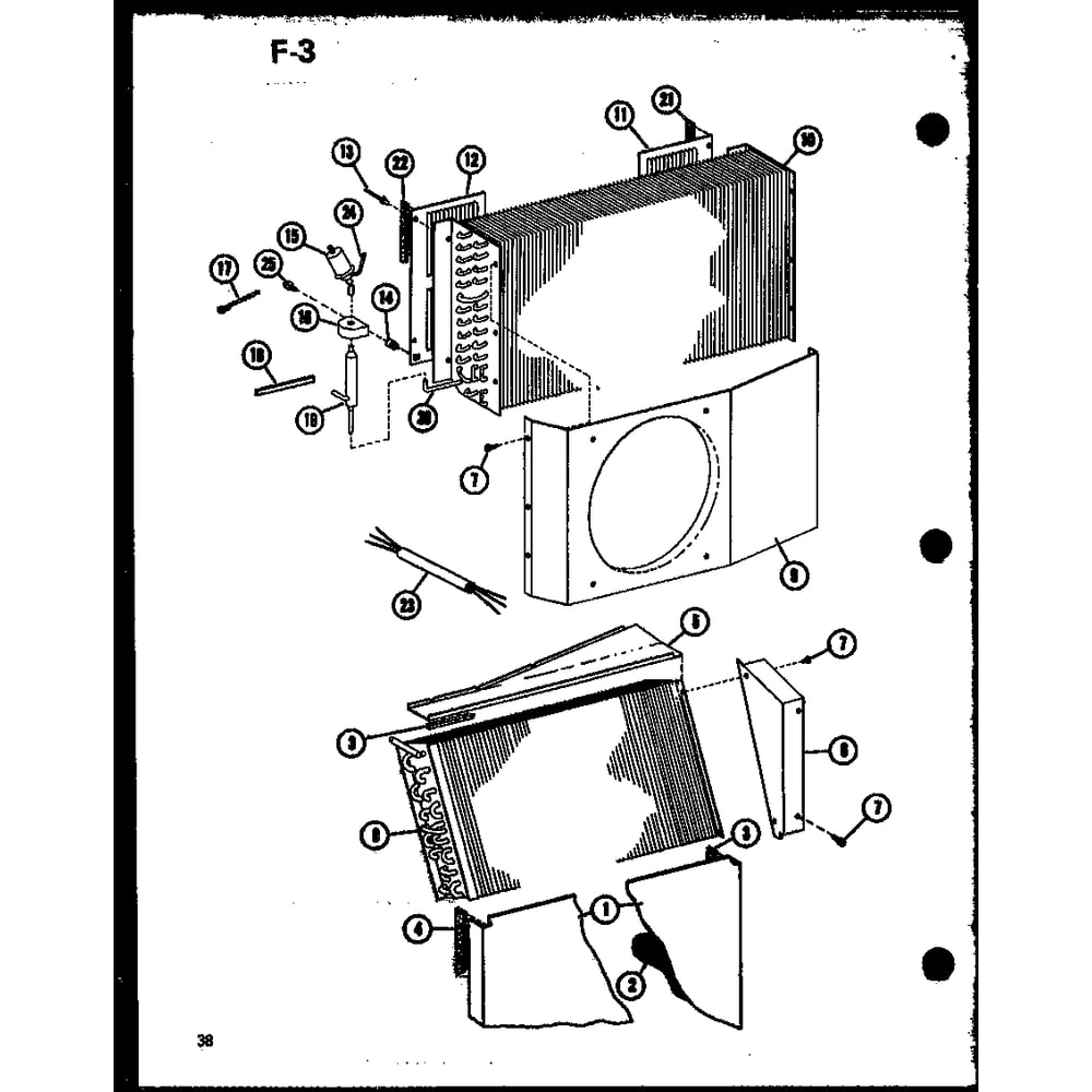 Diagram 3 Diagram and Parts List for 912-3E50A P68412-6R Amana Air Conditioner