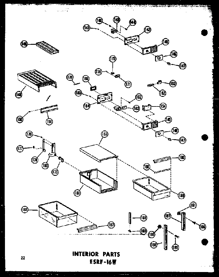 Section 8 Diagram and Parts List for ESRF-16W-C-P60303-23WC  Amana Refrigerator