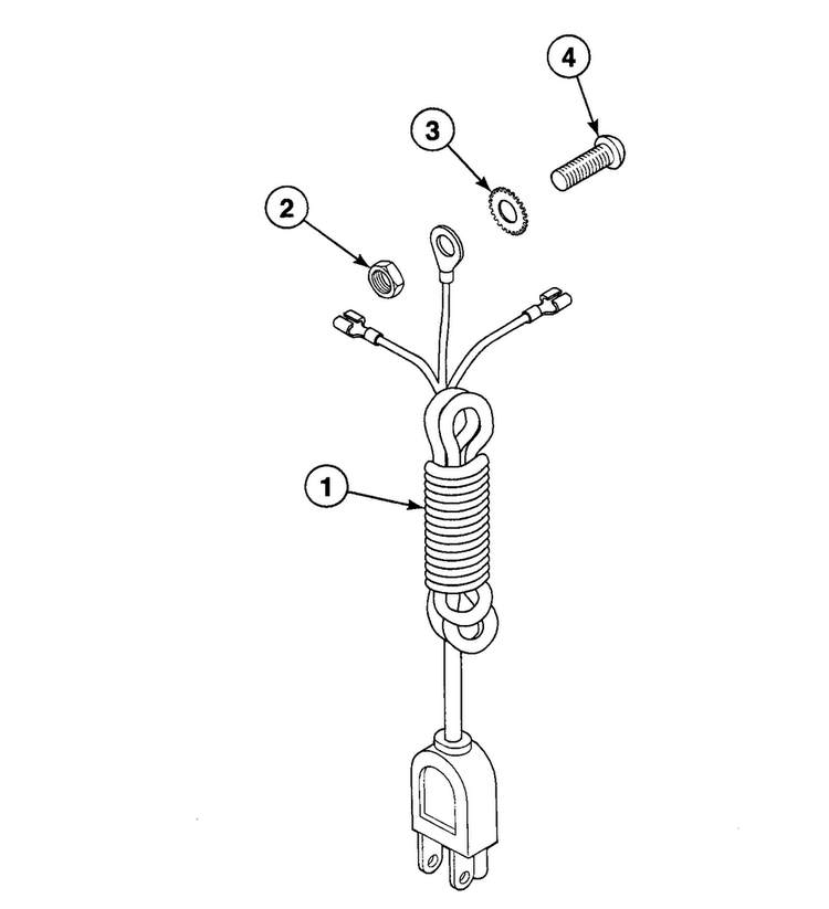 Ac Cord Diagram and Parts List for SWT021LA  Speed Queen Washer