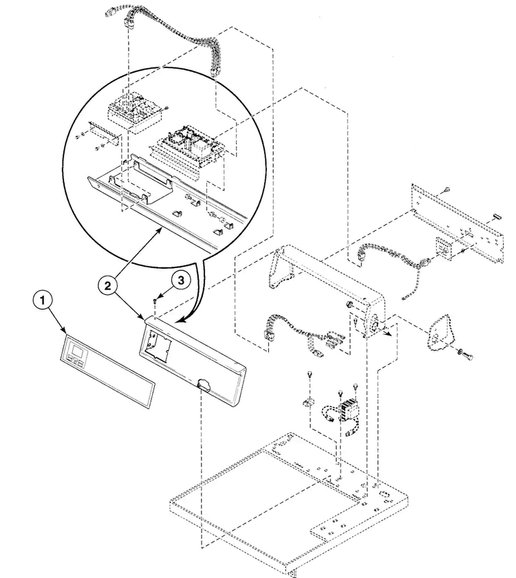 Control Panel Diagram and Parts List for SDEZ07LF1500  Speed Queen Dryer