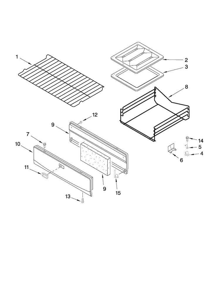 Oven & Broiler Parts Diagram and Parts List for AGR3311WDQ0  Amana Range