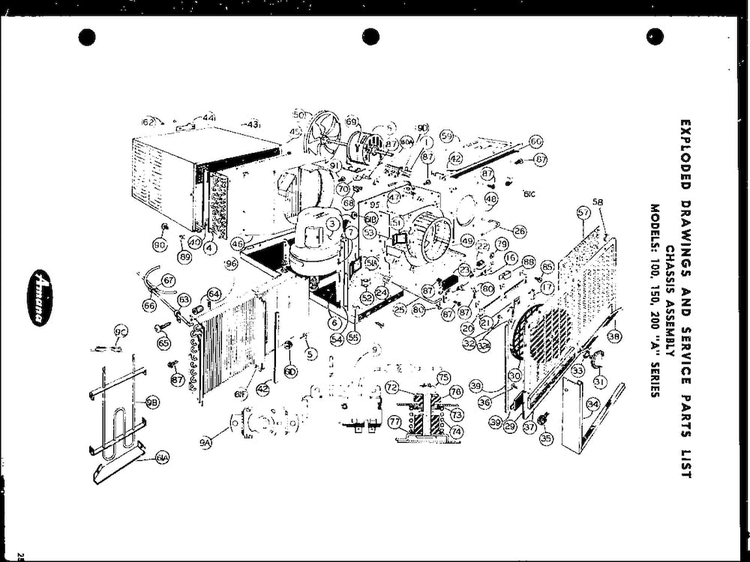 Section 8 Diagram and Parts List for 200C-8R  Amana Air Conditioner
