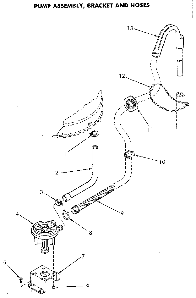 Pump Assembly Diagram and Parts List for NA6821L33838  Speed Queen Washer