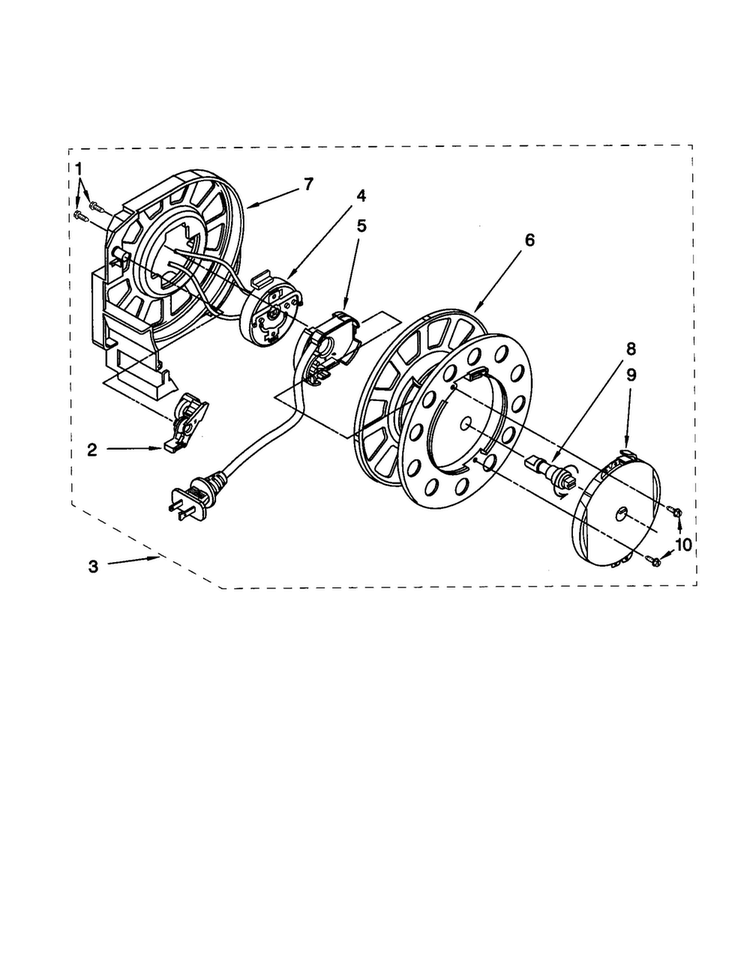 Power Cord Reel Diagram and Parts List for 11620812004  Kenmore Canister Vacuum