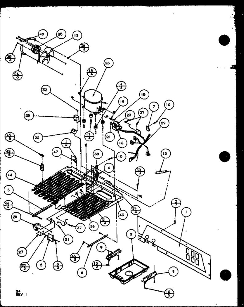 Machine Compartment - Panasonic Compressor Diagram and Parts List for IC4N-P1110801W-SXS  Amana Refrigerator