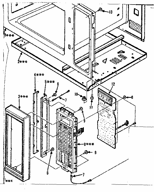 Control Panel Parts Diagram and Parts List for 8504428190  Kenmore Microwave