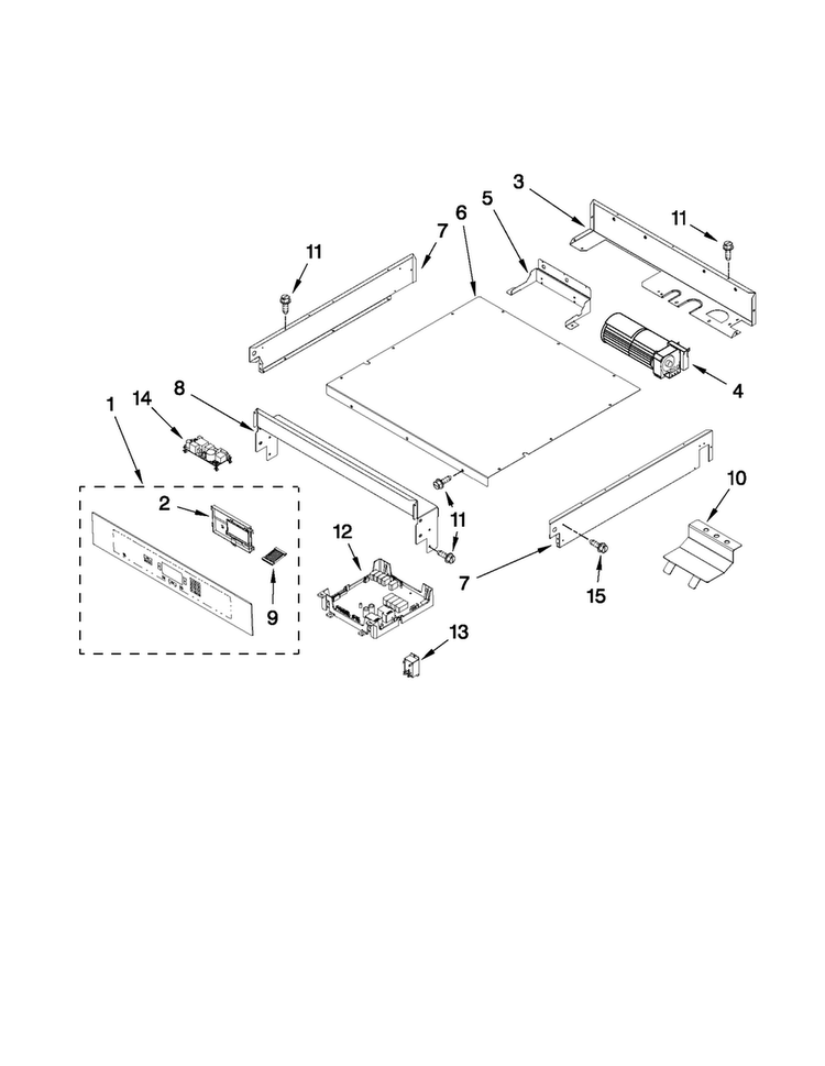 Control Panel Parts Diagram and Parts List for JJW2727WS01  Jenn-Air Wall Oven
