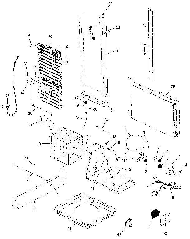 Unit Compartment & System Diagram and Parts List for JRSD246B MBQ82A Jenn-Air Refrigerator