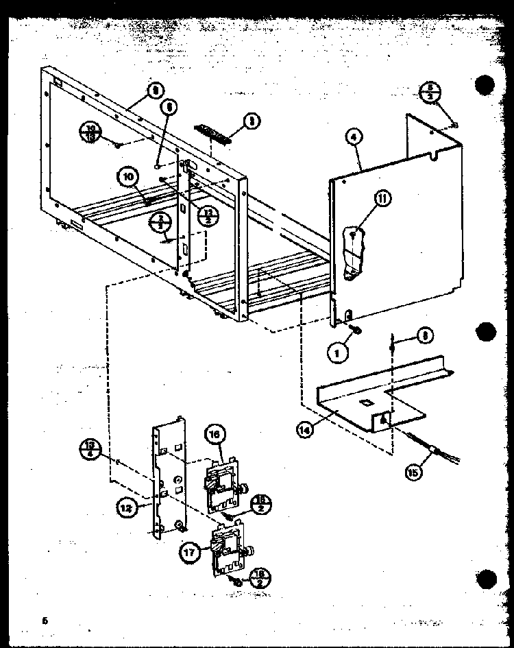 Section 2 Diagram and Parts List for MVH-1020-P76647-3M  Amana Microwave