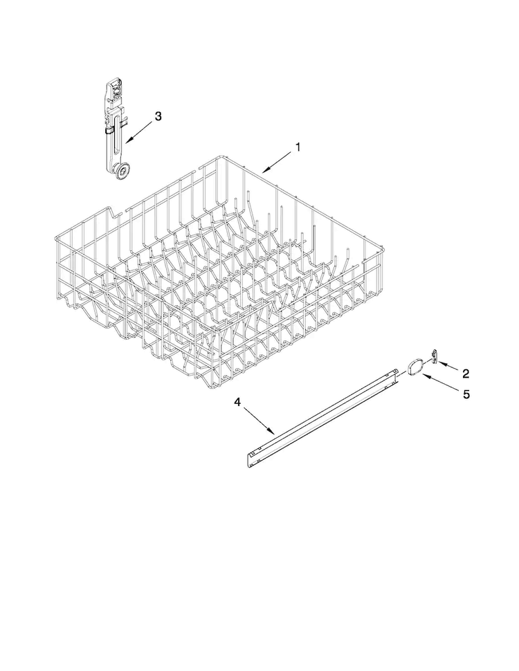 Upper Rack And Track Parts Diagram and Parts List for MDB4630AWW4  Maytag Dishwasher