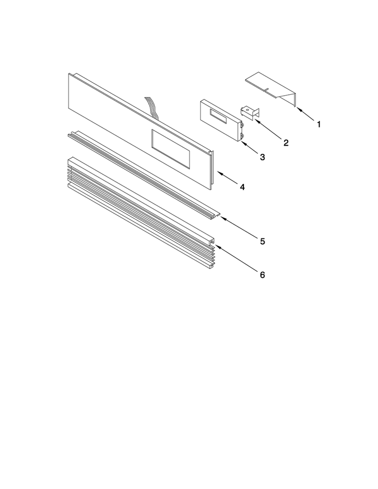 Control Panel Parts Diagram and Parts List for JGW8130DDW15  Jenn-Air Wall Oven