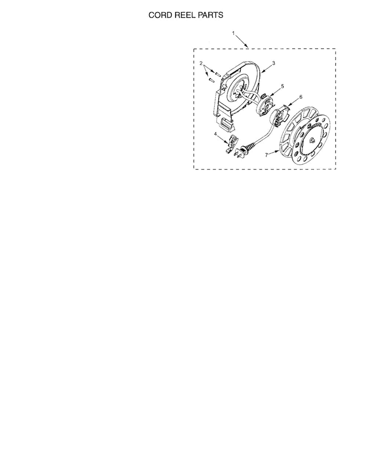 Cord Reel Diagram and Parts List for 11627914700  Kenmore Canister Vacuum