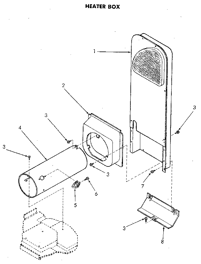 Heater Diagram and Parts List for NG6819L53838  Speed Queen Dryer