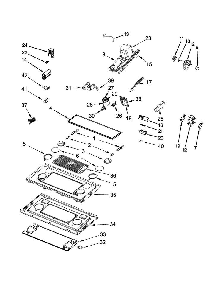 Interior And Ventilation Parts Diagram and Parts List for JMV9196CS0  Jenn-Air Microwave