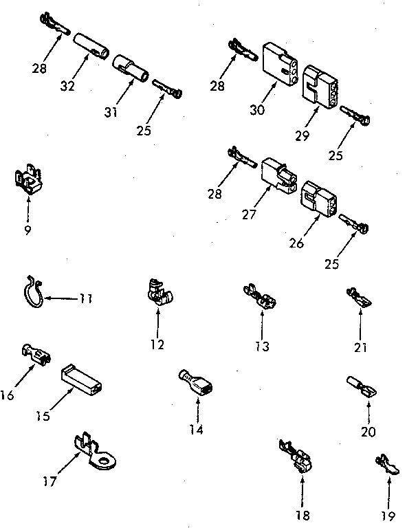 Power Cord And Wire Terminals Diagram and Parts List for NE6613L43828  Speed Queen Dryer