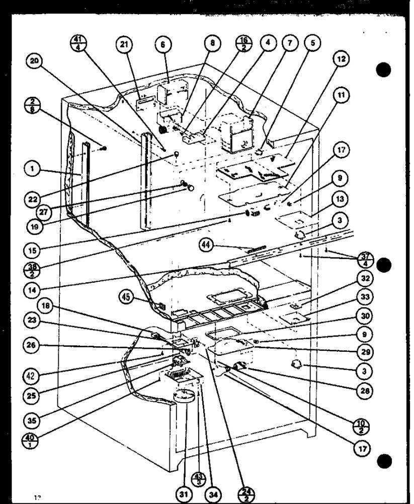 Diagram 2 Diagram and Parts List for IC3K-P7621310W-BM  Amana Refrigerator