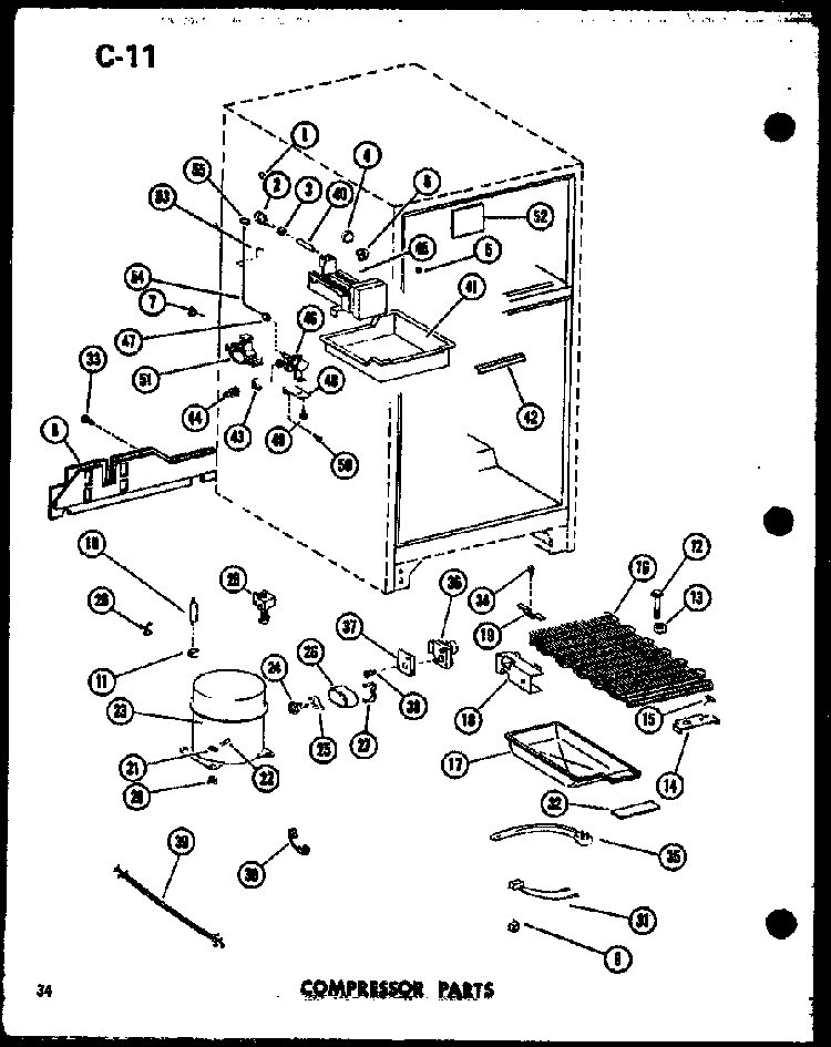 Compressor Parts Diagram and Parts List for TC18F-G-P75288-5WG  Amana Refrigerator