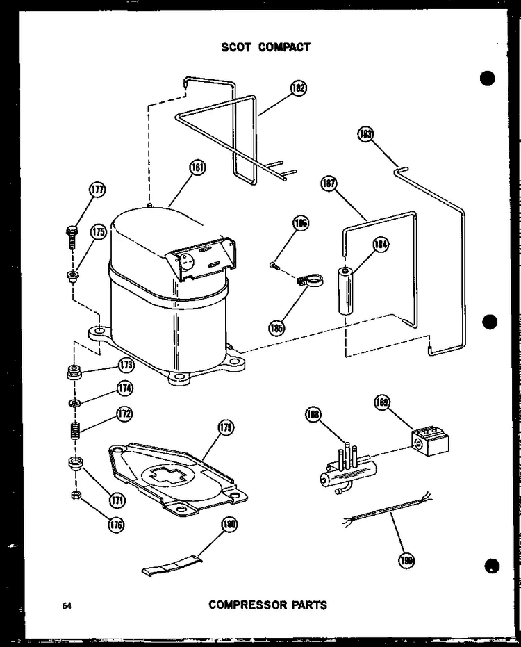 Compressor Parts Diagram and Parts List for 5-SPJM P54360-40R Amana Air Conditioner