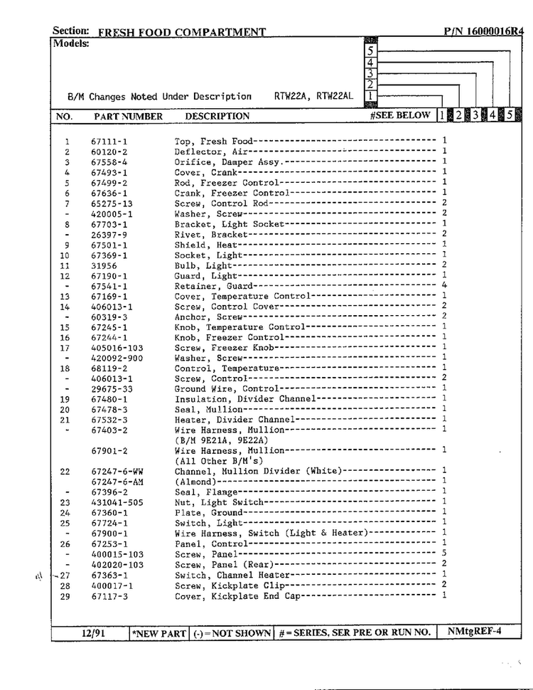Fresh Food Compartment Page 2 Diagram and Parts List for 22752  Maytag Refrigerator