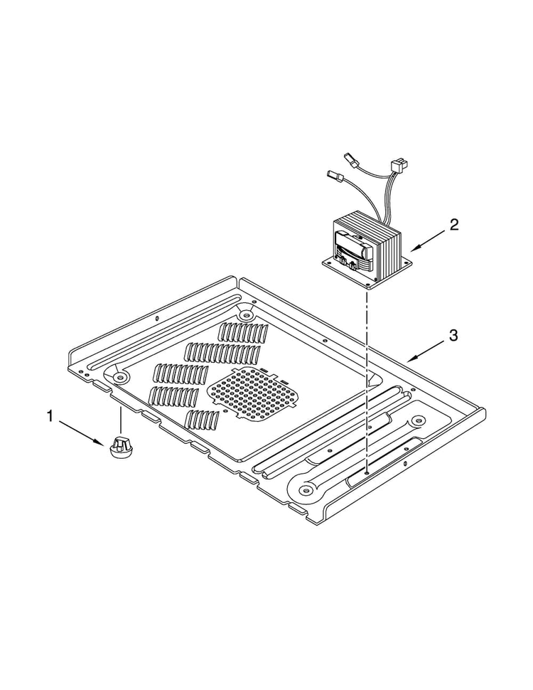 Base Plate And Convection Parts Diagram and Parts List for AMC2206BAB15  Amana Microwave