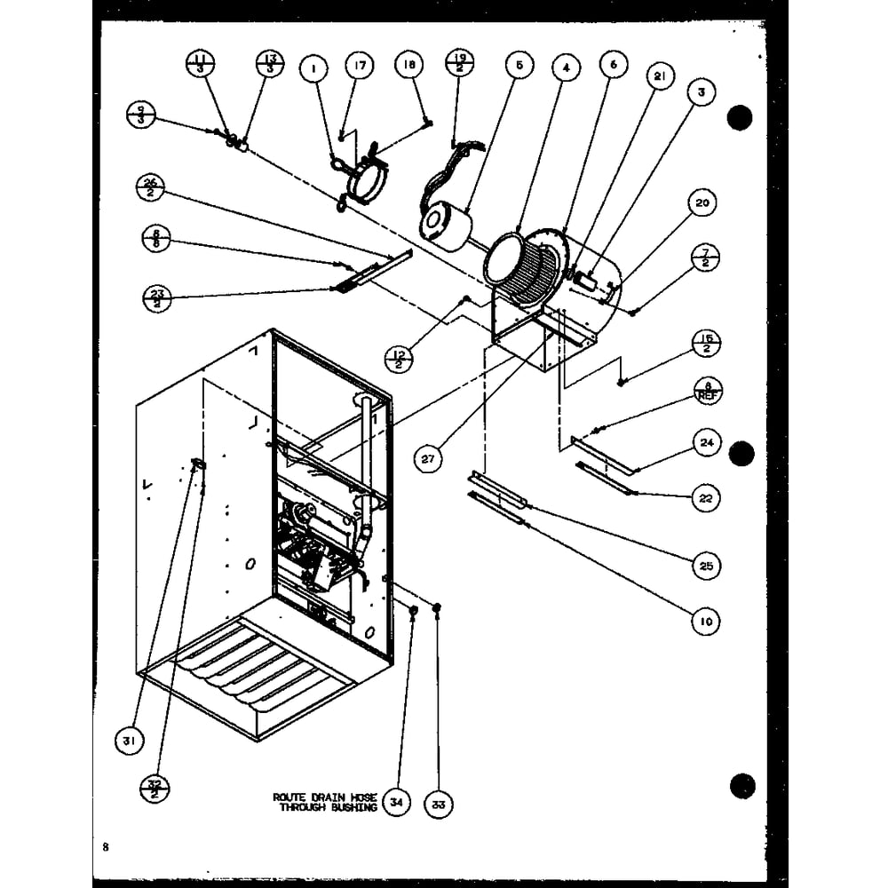 Diagram 1 Diagram and Parts List for GCN115A40 P9961605F Amana Furnace