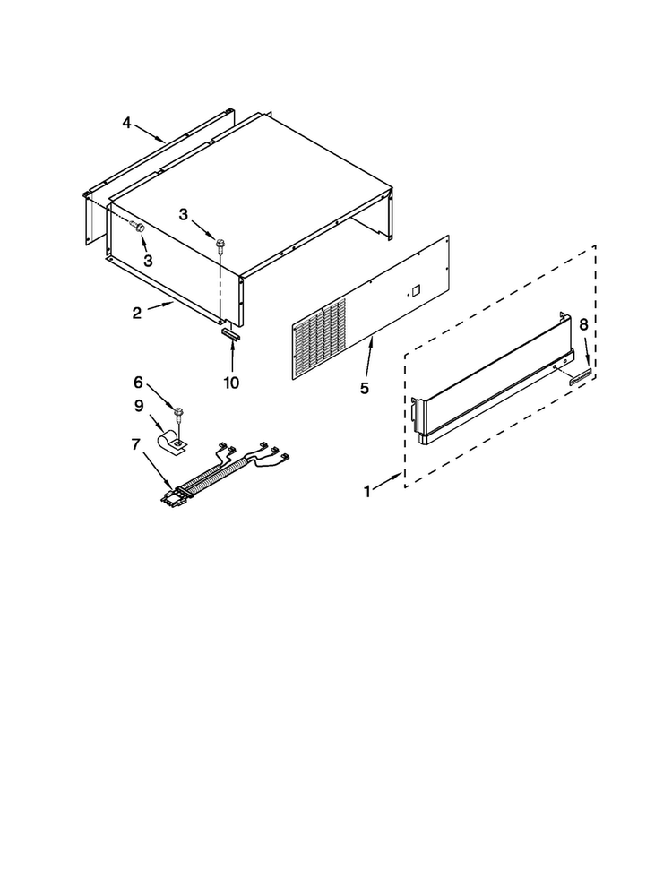 Top Grille And Unit Cover Parts Diagram and Parts List for JS42PPDUDB02  Jenn-Air Refrigerator