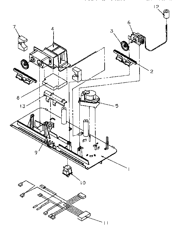 Control Panel Diagram and Parts List for TR22S4L-P1196202WL  Amana Refrigerator