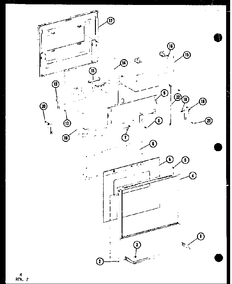 Section 1 Diagram and Parts List for AO-24SB-P85567-3S  Amana Wall Oven