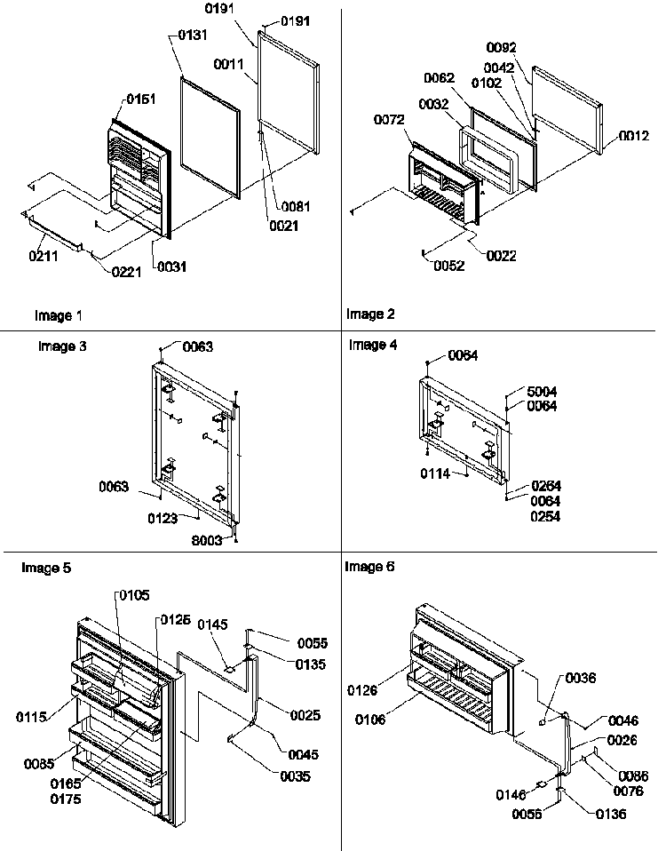Door Assemblies Diagram and Parts List for TSI22VL-P1306602WL  Amana Refrigerator