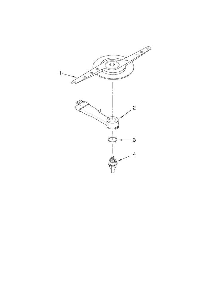 Lower Washarm Parts Diagram and Parts List for CDB7000AWS1  Magic Chef Dishwasher