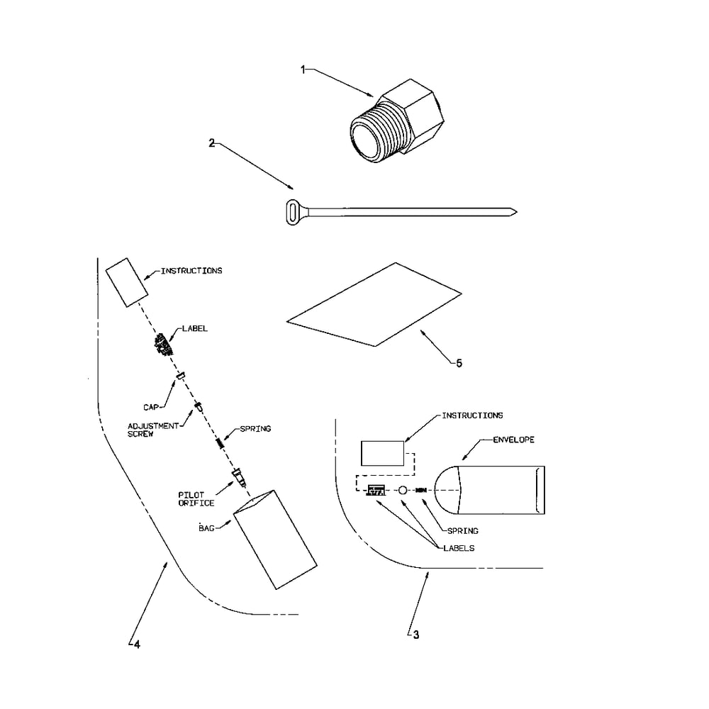 High Altitude Lp Conversion Kits Diagram and Parts List for HALP06 P1129107F Amana Air Conditioner