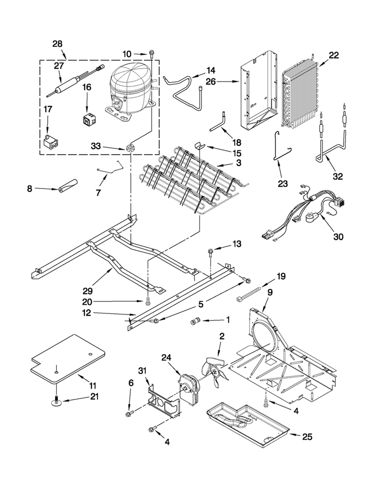 Unit Parts Diagram and Parts List for MSD2573VES04  Maytag Refrigerator