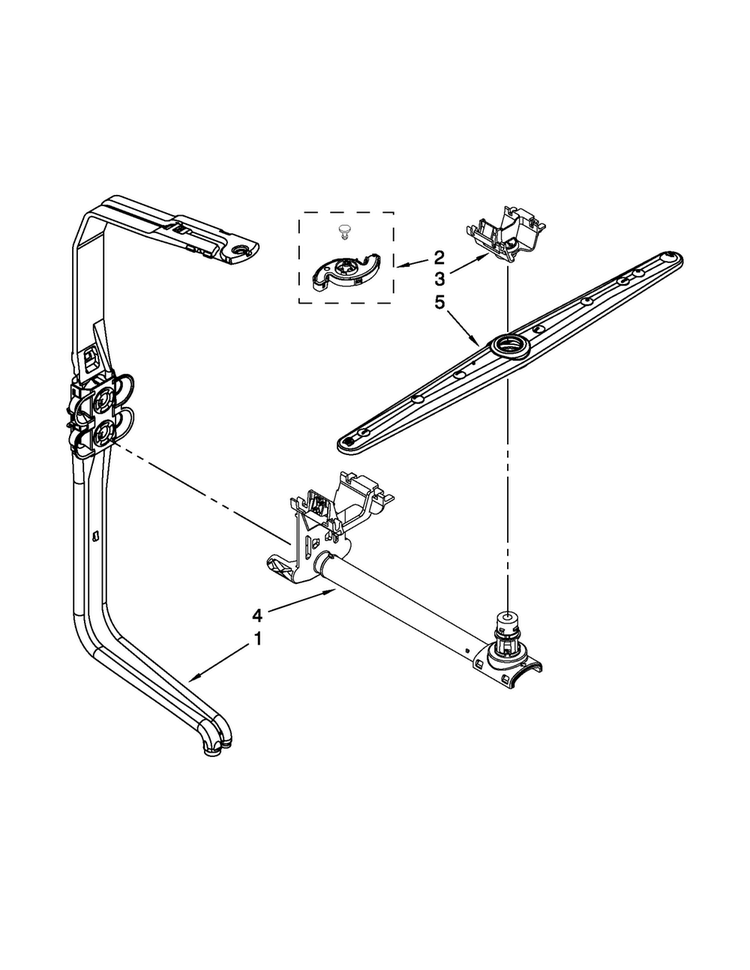 Upper Wash And Rinse Parts Diagram and Parts List for JDB3650AWF0  Jenn-Air Dishwasher