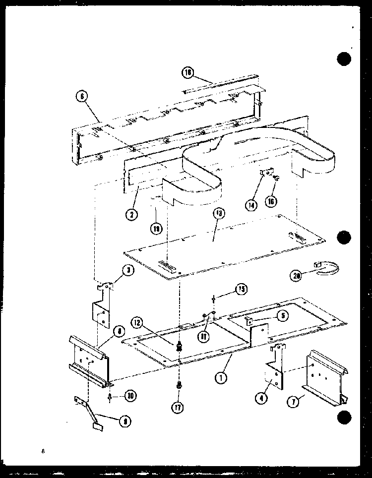 Switch And Indicator Assembly Diagram and Parts List for RC-10S P72649-2M Amana Microwave