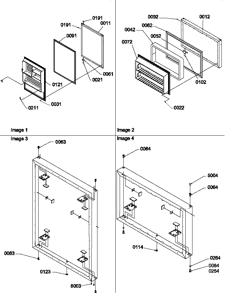 Door Assemblies Diagram and Parts List for TA20TW-P1306101WW  Amana Refrigerator