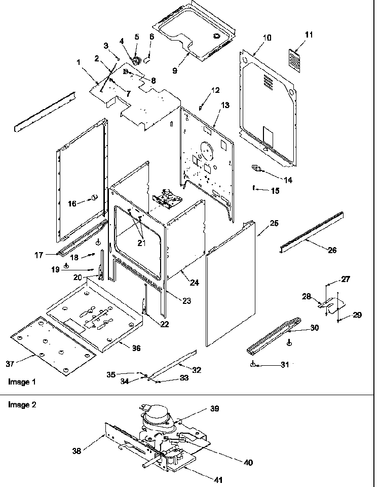 Cabinet Diagram and Parts List for ARRS6550E-P1130691NE  Amana Range