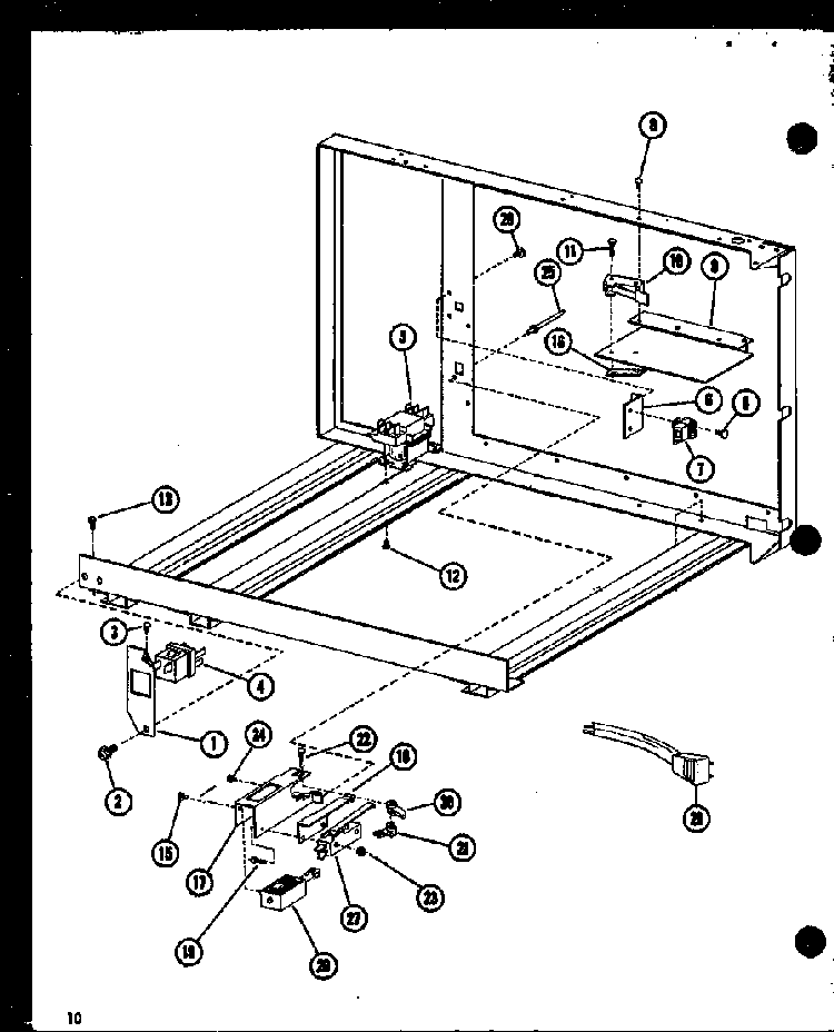 Latches/hardware Diagram and Parts List for R0-24-8 P73917-1M Amana Microwave