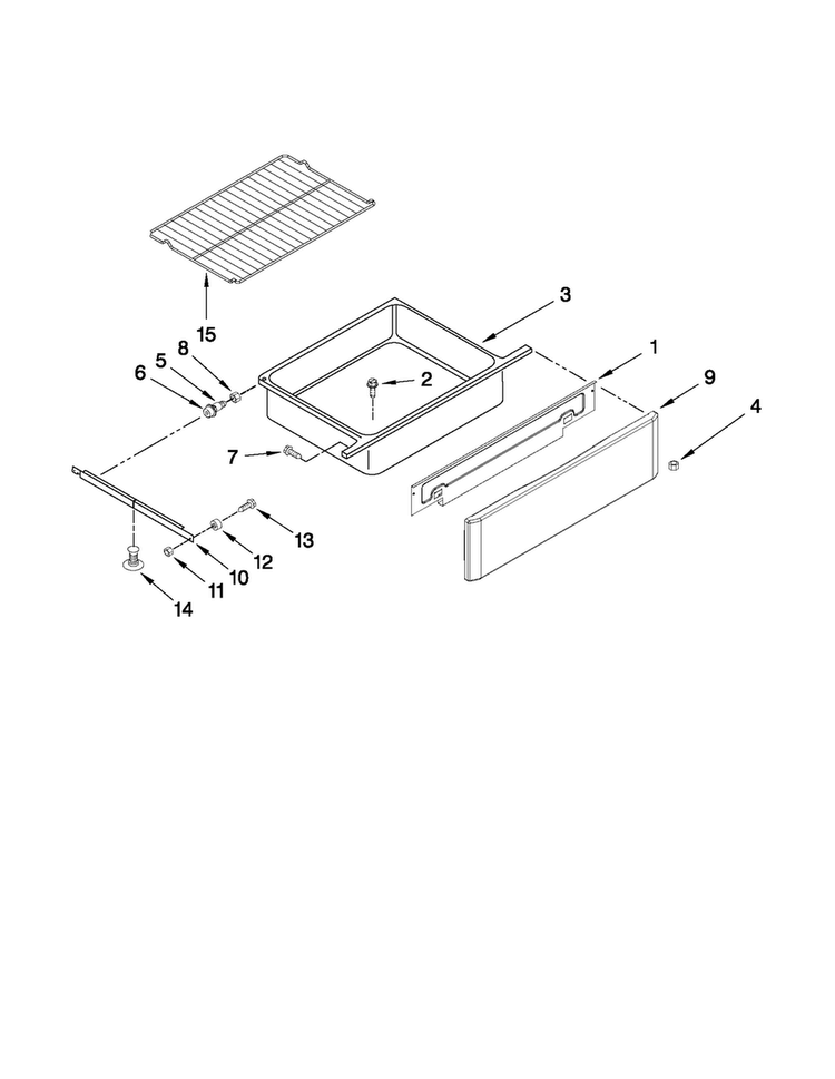 Drawer And Rack Parts Diagram and Parts List for MER8772WB0  Maytag Range