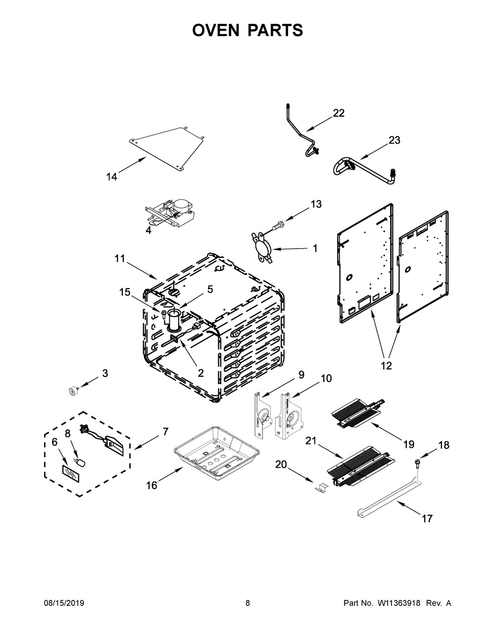 Oven Parts Diagram and Parts List for JGRP636HM00  Maytag Range