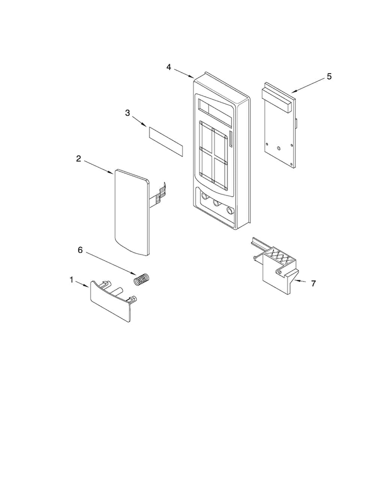 Microwave Control Panel Parts Diagram and Parts List for JMW8330DAW16  Jenn-Air Microwave Oven Combo